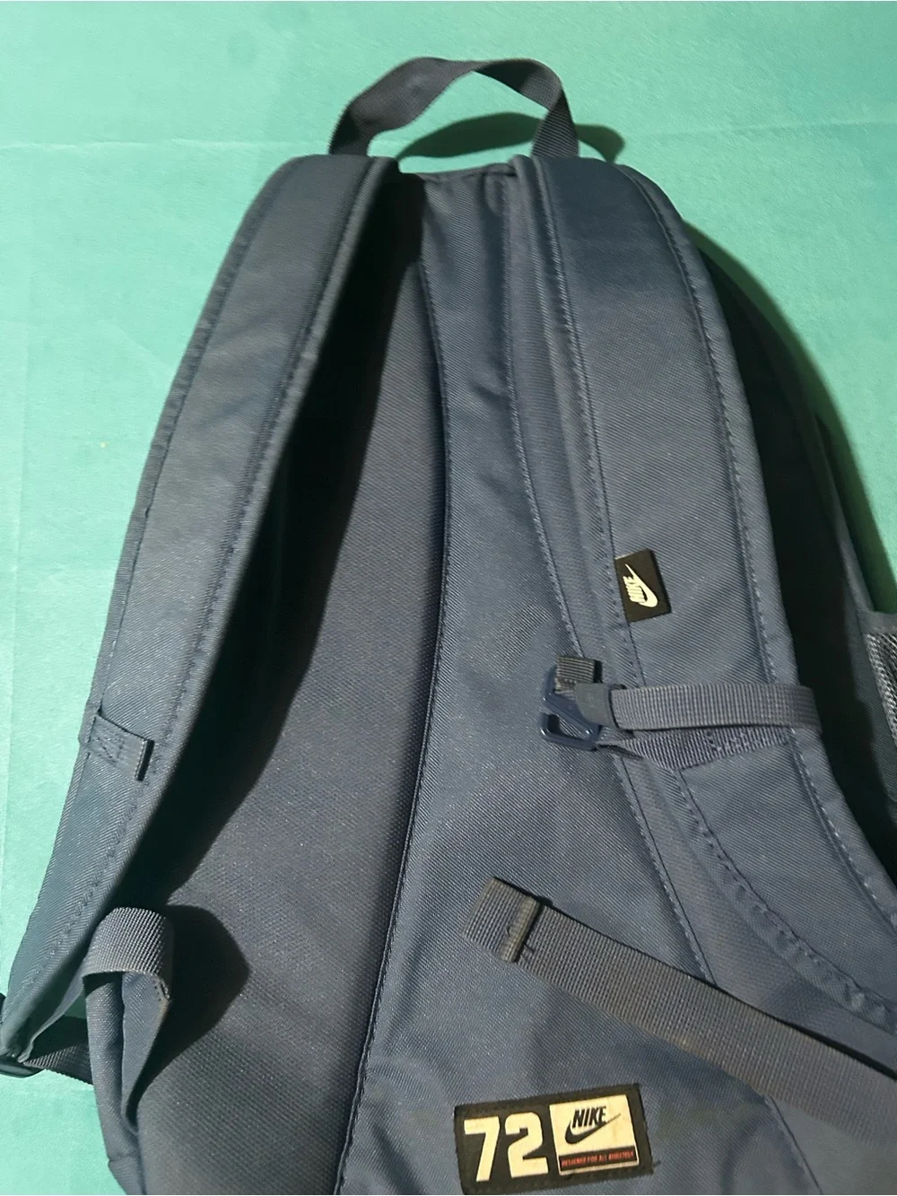 Nike Navy and white Men's Backpack with Front Bungee